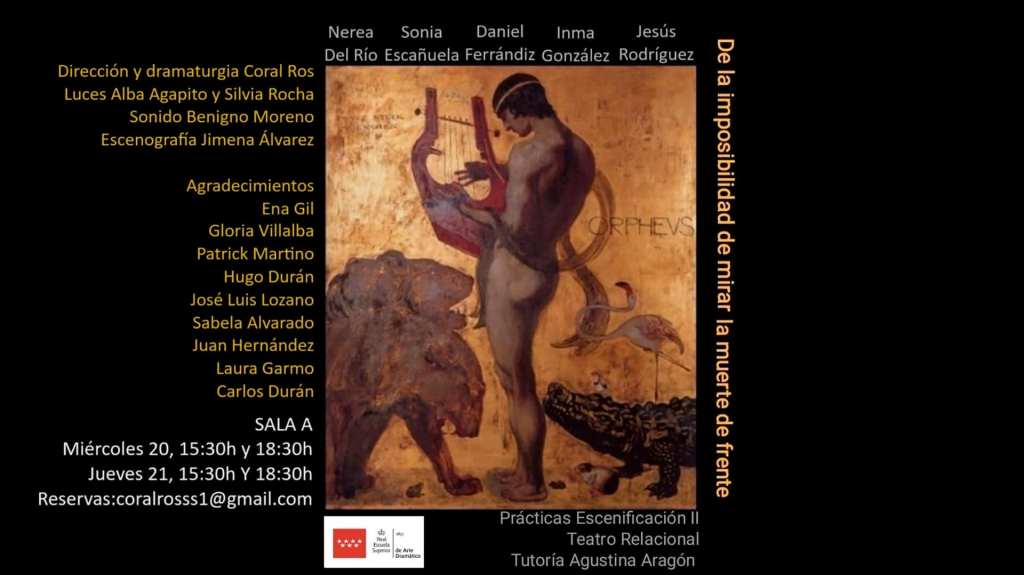 DE LA IMPOSIBILIDAD DE MIRAR LA MUERTE DE&nbsp;FRENTE(CARTEL)